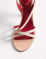 Valentino Dans Le Foyer Satin Sandal With Crystals 105Mm - Image 6
